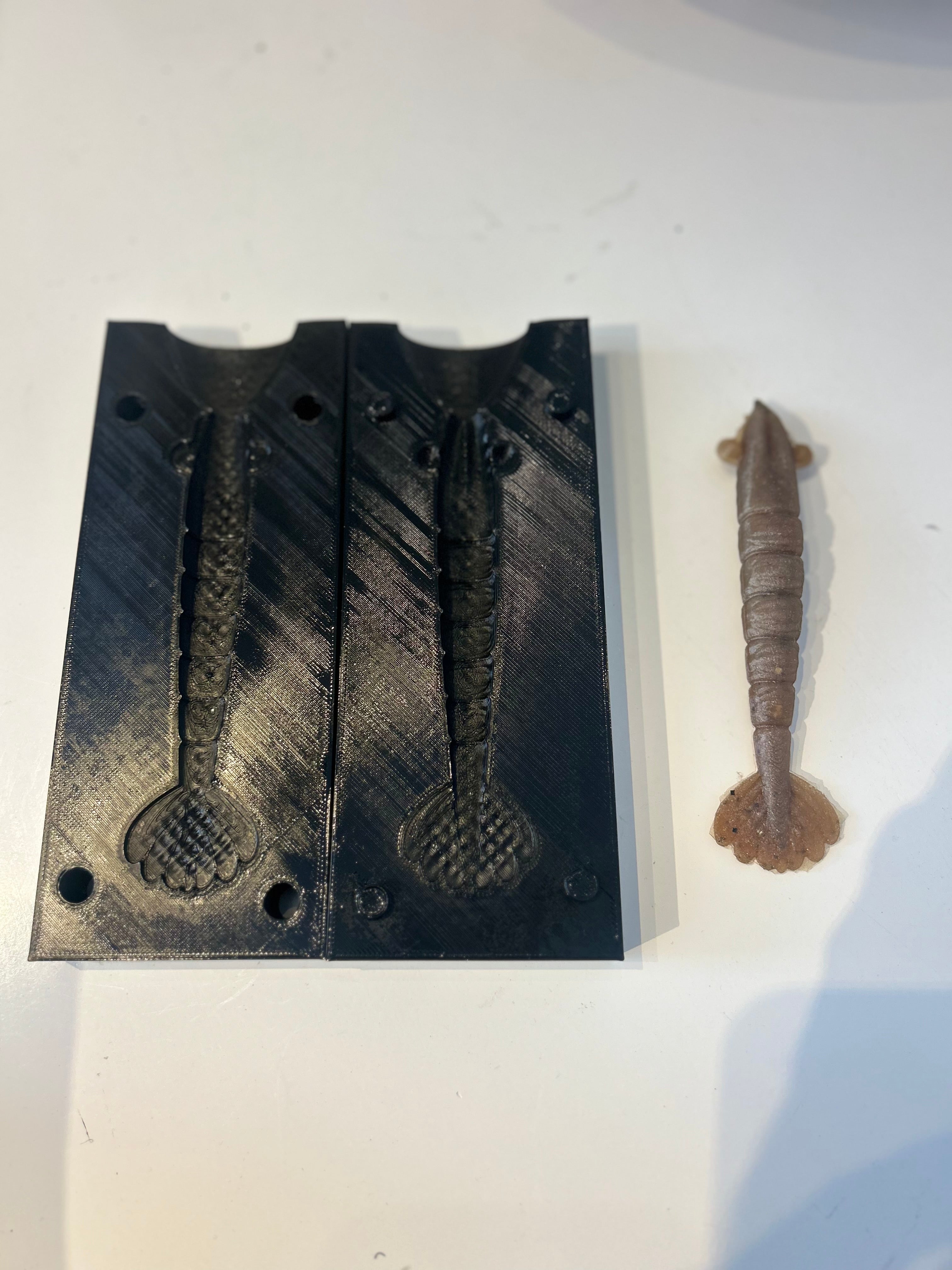3d print fishing lure molds 3D Printed Shrimp Mold – Austin Crafts