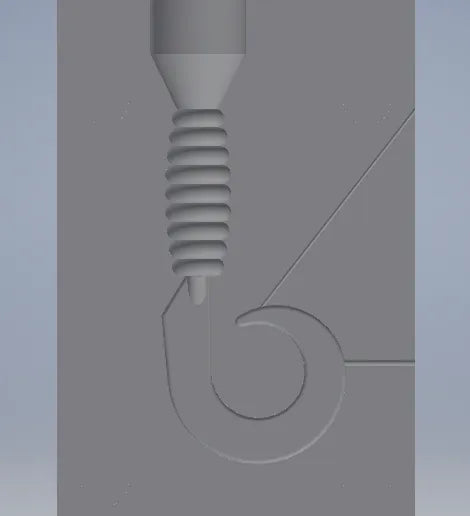 3" Fishing Grub Mold