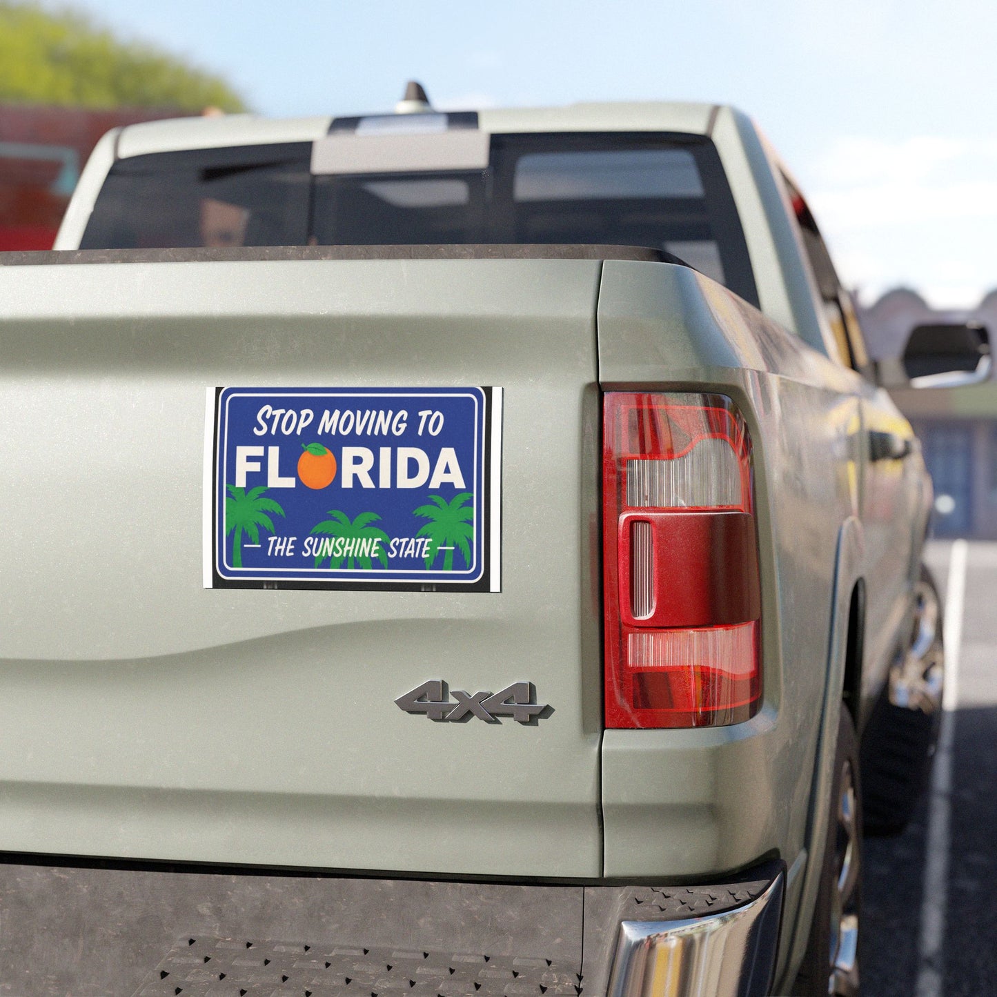 Car Magnet — "Stop Moving to Florida" Sunshine State License Plate Design