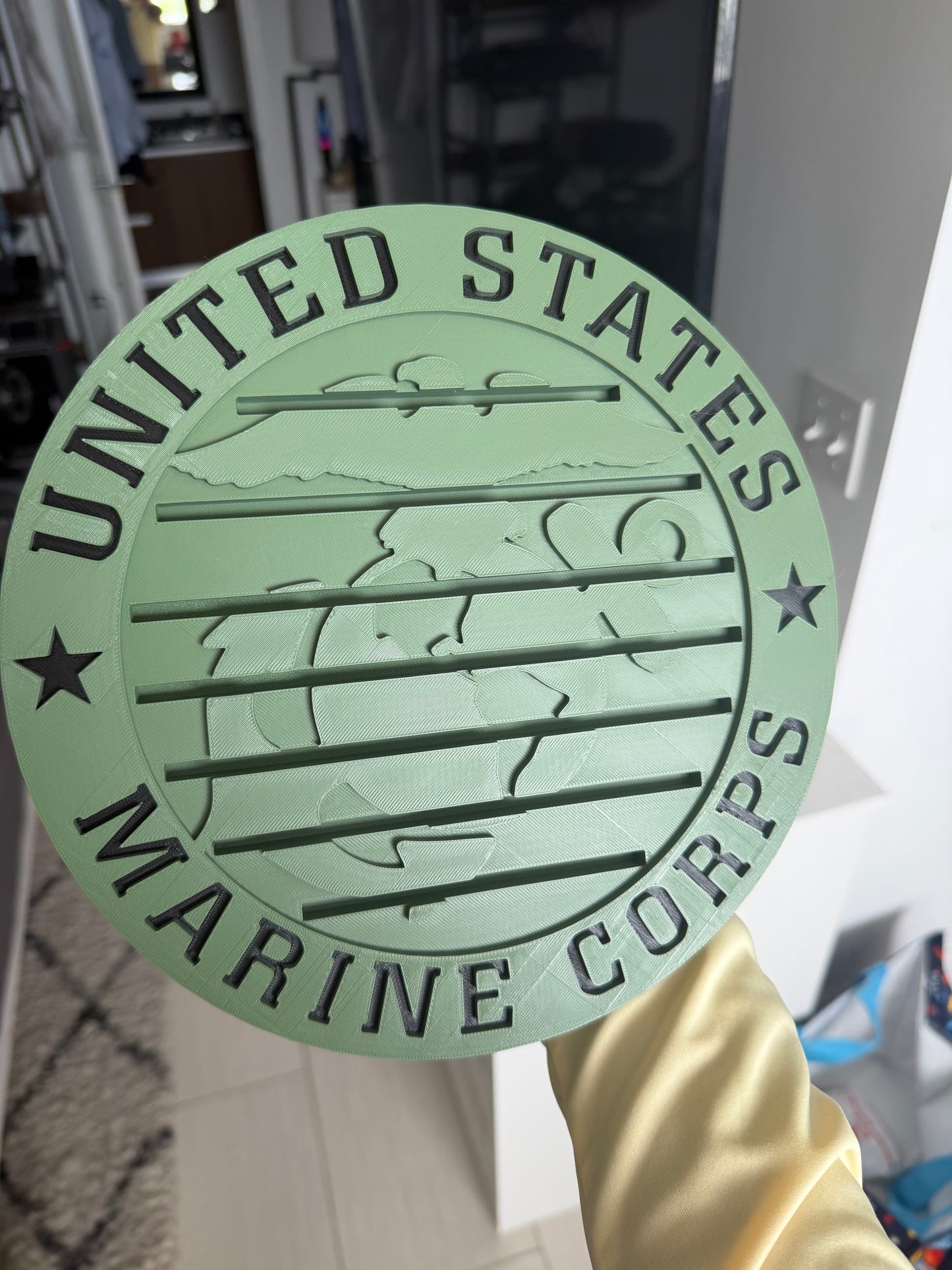 USMC Challenge Coin Holder – Marine Corps Coin Display Rack | Veteran Desk Decor