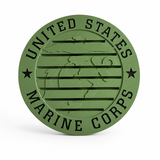 USMC Challenge Coin Holder – Marine Corps Coin Display Rack | Veteran Desk Decor