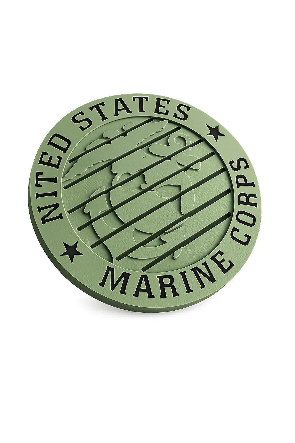 USMC Challenge Coin Holder – Marine Corps Coin Display Rack | Veteran Desk Decor